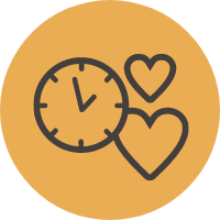 Clock and hearts